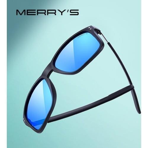 MERRYS DESIGN Men Polarized Square Sunglasses Male Driving Shades Alloy TR90 Flexible Legs UV400 Oculos S3117