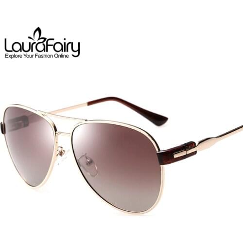 Laura Fairy Designer Polarized Mens Sunglasses Color Block Gradient Lenses Aircraft Men Glasses 2016