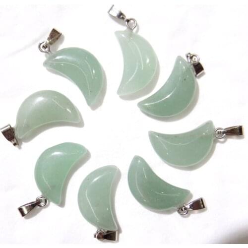 Natural stone Quartz Crystal Turquoises lapis opal tiger eye moon pendants for diy jewelry making necklace Accessories12pcs A2