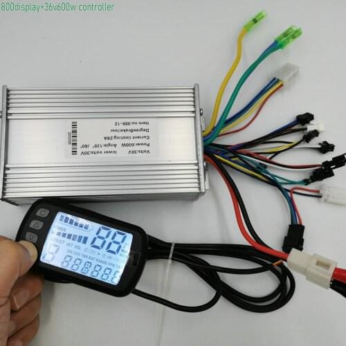 24v36v48v 500w600w Controller&Lcd Display Control Panel Electric Bike Scooter Pedal Scooter Moped Mtb Tricycle Conversion Parts