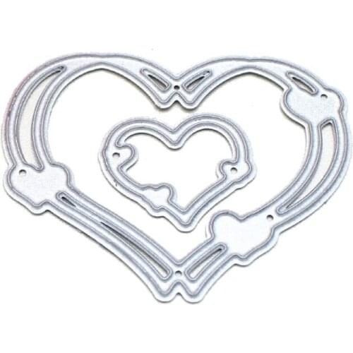 Heart Shape DIY Handicrafts Cutting Dies Metal Cutting Stencils for Scrapbooking Album Stamp Paper Card Embossing Hand-made 85DA