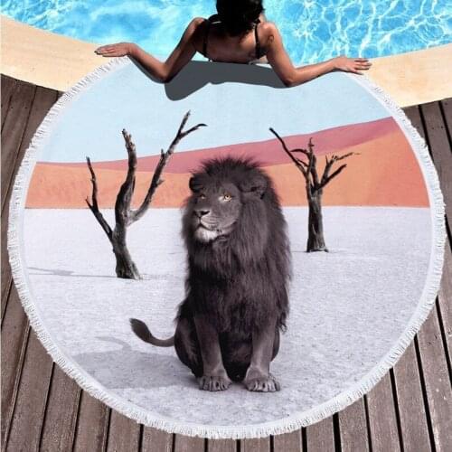 Pool tiger lion luxury beach towel Sea beach towel Pareo beach Fringed beach towel Bath towels Beach mat microfiber towel towel