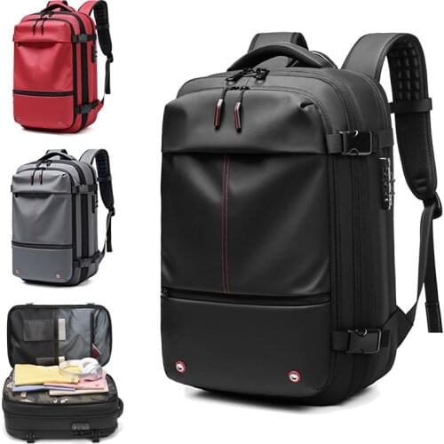 OUTWALK Men Backpack Expandable Weekend Work Travel Back Pack Male Waterproof 17 Inch Laptop Anti Theft Business Backpacking
