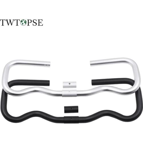 TWTOPSE 330g Bike P Handlebar For Brompton Folding Bicycle Handle Bar W485mm H160mm AL7005 Lightweight Durable Adapter 25.4mm