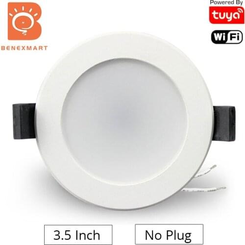 Tuya WiFi Smart Led Downlight 3.5 Inch RGBCW Ceiling Light Alexa Echo Google Home Assistant Voice Control
