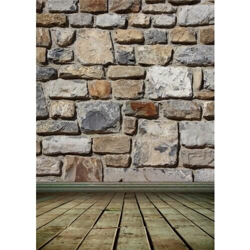 VinylBDS Retro Brick Wall Photography Background Photo Digital Wood Floor Photo Studio No Wrinkles For Children Backdrops
