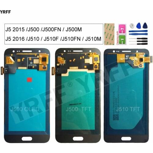 For Samsung J5 2016 J510 J510F J510FN J510M LCD For Samsung Galaxy J5 2015 J500 J500FN J500M lcd Display Touch Screen Digitizer