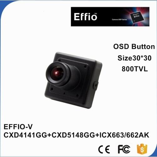 1/3" SONY CCD Day & Night Effio-V WDR 800TVL 0.0003Lux Starlight Miniature Square 3.6mm Board Lens Mini CCD Camera With OSD