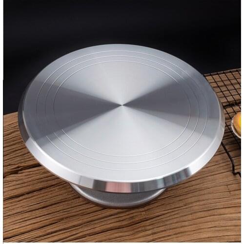 Aluminum alloy 10 inch turntable cake decoration accessory set rotating cake stand tool metal stainless steel pastry cake stand
