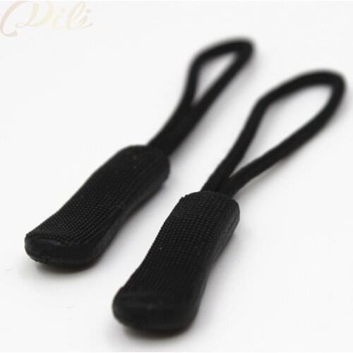 100pcs PVC zipper pull cord zipper pull puller end fit rope tag fixer zip cord mix color for garment bags