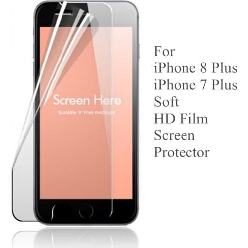 100 Pieces a Pack For iPhone 8 Plus For iPhone 7 Plus Screen Protector 5.5 inch HD Front Protect with Wiping Cloth Film Quality