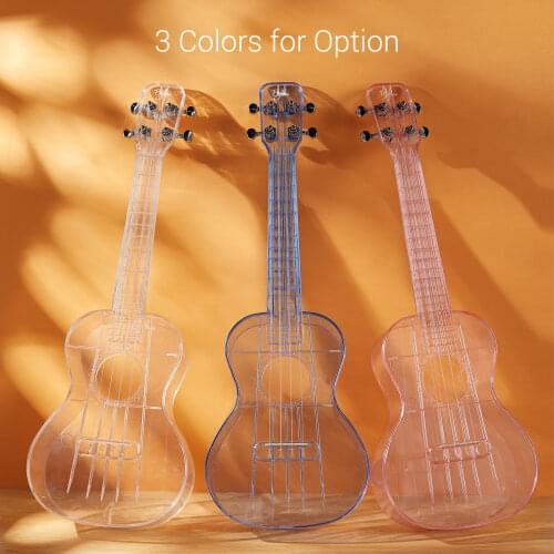 23inch Transparent Ukulele Ukelele Air-nova with Gig Bag Strings Picks Cleaning Cloth Music Book ukulele
