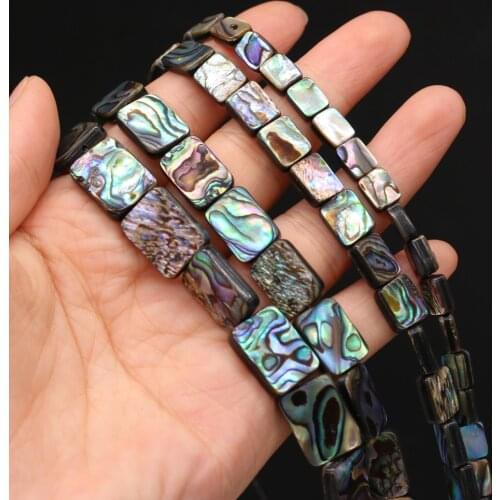 Natural Abalone Shell Rectangular Jewelry Making Earrings Bulk Shell Pendant Beads Accessories Handmade Jewelry DIY