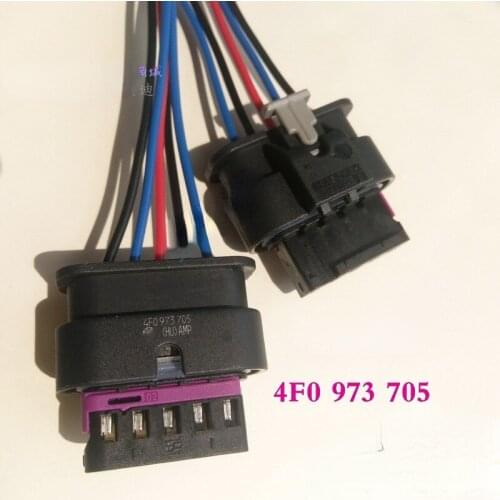 1PCS 4F0973705 5Pin Nitrox Sensor Plug Mass Air Flow Sensor Meter Connector Cable Socket For VW AUDI 4F0 973 705
