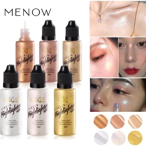 6 Color Women Makeup Highlighter Face Contouring Makeup Brightener Shimmer Liquid Highlighter Primer Bronzer Face Glow Cosmetics