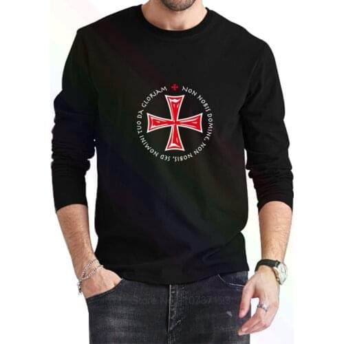 Anime Style Swag Live Nice - Knights Templar T-Shirt 2021 Newest Summer Mens Long Sleeve Popular Tees Shirt Tops Novel Unisex
