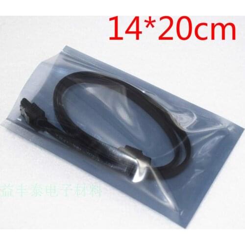 14*20cm Anti Static Shielding Plastic Package Bags ESD Anti-Static Storage Bag Open Top Antistatic Packing Pouches 100Pcs/Lot