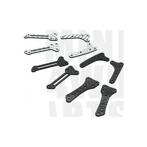 Middle Wing Parts For TAMIYA 4WD MINI Racer/Special For AR MA SXX FMA Chassis/Solid/Silver Color Carbon Fiber Middle Wing