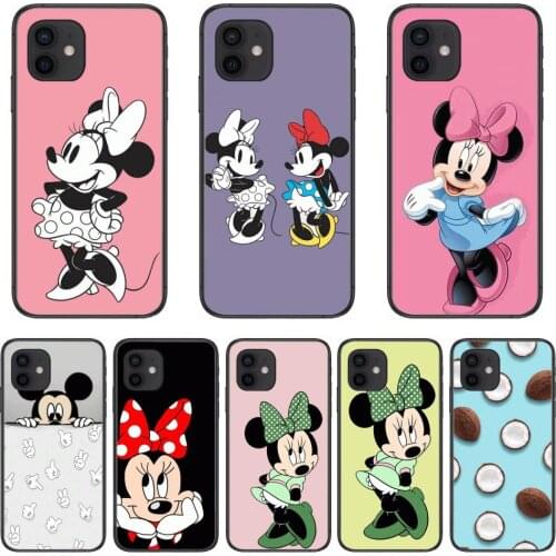 Disney Mickey cartoon Style Phone Case cover For iphone 12 pro max 11 8 7 6 s XR PLUS X XS SE 2020 mini black cell shell