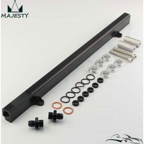 BLACK High Flow Top Feed Fuel Injector Rail for Skyline R32 R33 R34 RB25DET GTS