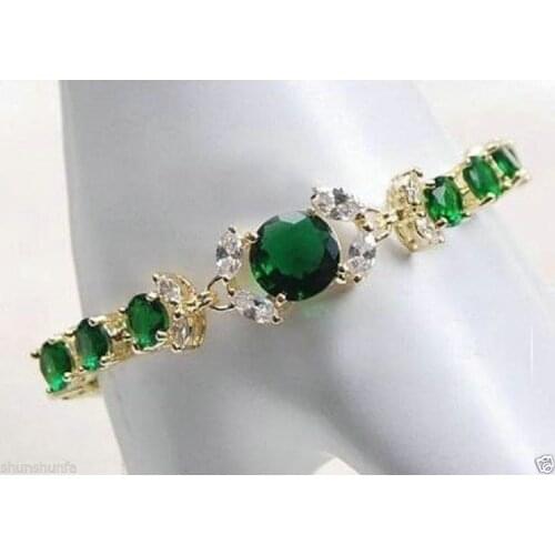 MARVELOUS GREEN Crystal BRACELETS 7.5"