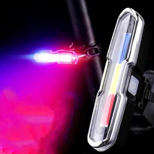 COB LED USB Rechargeable Bike Tail Light MTB Cycling Warning Rear Lamp