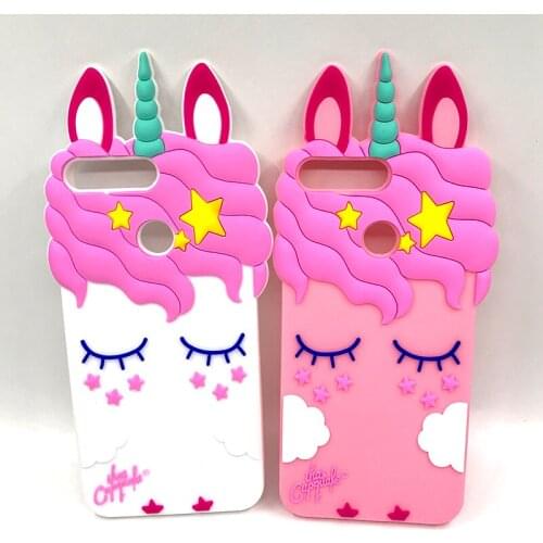For Huawei Y6 2018 Case Silicone Phone Case Cover For Huawei Y6 Prime 2018 Cute 3D Unicorn Covers Coque Funda Y6 Y 6 Prime 2018