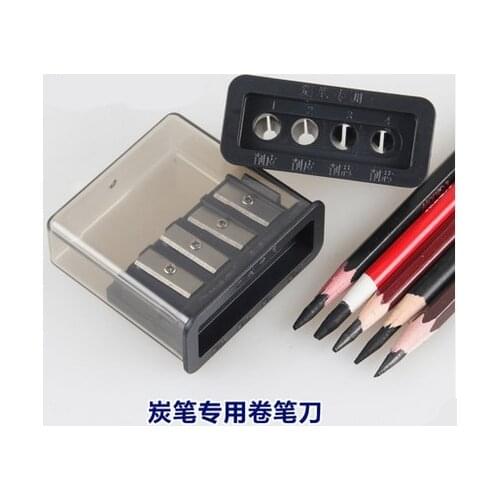 Good Easy 4 Holes Multi-functional Pencil Sharpener For Charcoal Pencil Sketch Pencils Drawing Supplies