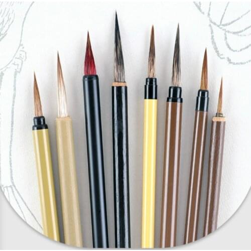 Chinese Painting Brush Pen Set 3pcs/set Chinese Meticulous Painting Fine Line Line Drawing Calligraphy Brush Pen Tinta China