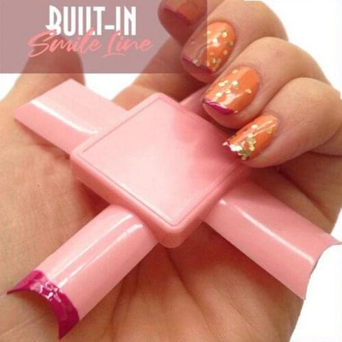 French Tip Dip Reusable Operation Simple Wear-Resistant Plastic Nail Art Manicure Edge Trimmer for Beginner