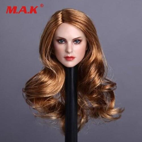 1/6 scale female head sculpt woman long blonde hair Head Carving sexy young lady headplay for 12 inches PH VH body action figure