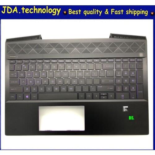 MEAIRROW 95%New for HP PAVILION 15-CX 15-CX0071TX palmrest US keyboard upper cover,Purple backlight