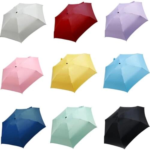 Mini Pocket Umbrella Compact Design for Travel Anti UV Sun Rain Umbrellas 5 Folding Windproof Portable Parasol Lightweight