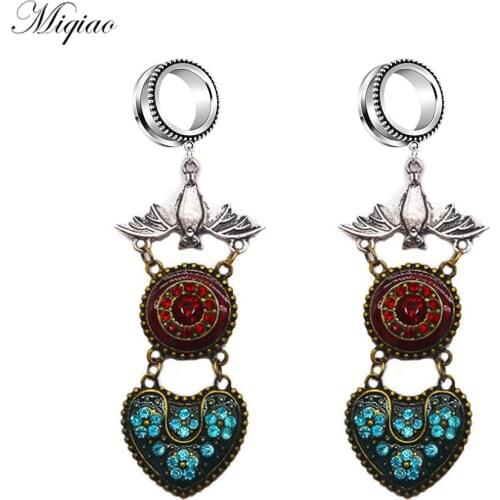 Miqiao 2pcs Hot Sale Stainless Steel Bat Upside Down Dripping Oil 6mm-30mm Body Exquisite Piercing Jewelry