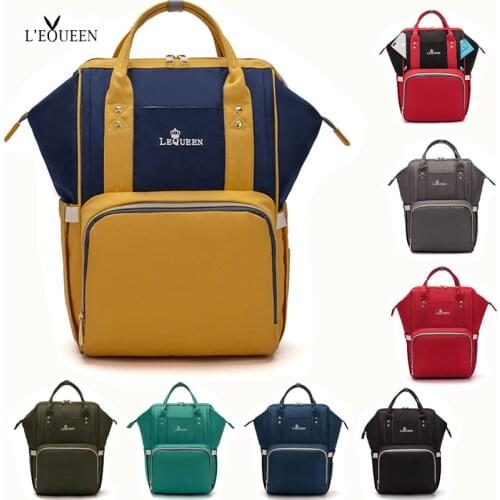 Lequeen Diaper Backpack Bag Multi-function Waterproof Outdoor Travel Diaper Bags For Baby Care