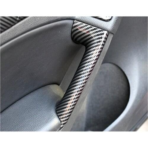 Car Stickers ABS Carbon Fiber Grain Interior Door Armrest Decoration Cover for Golf 6 MK6 2009-2013