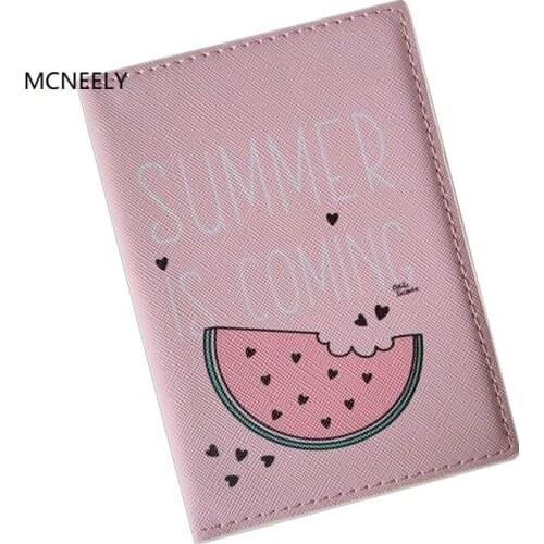 Watermelon Pattern Girls Travel Passport Cover Wallet Unisex Business Credit Card Air Ticket Wallet Organizer Drop Shipping