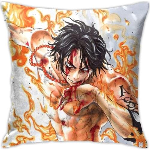 Fall Pillow LMHBLTOP Anime One Piece Throw Pillowcase Anime Pillow Cover for Home Decor Living Room Decoration Pillow