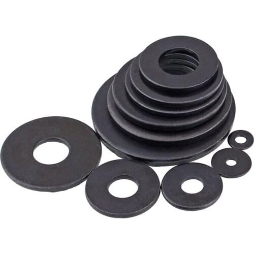 Spot Supply of Grade 8 Black Flat Gaskets Blackened and Thickened Flat Gaskets Meson Huasi M16-M30 5PCS
