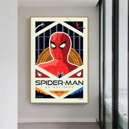 Marvel SpiderMan No Way Home Poster DEC 2021 New Movie Anime Art Print On Canvas Painting Wall Art Picture for Living Home Decor
