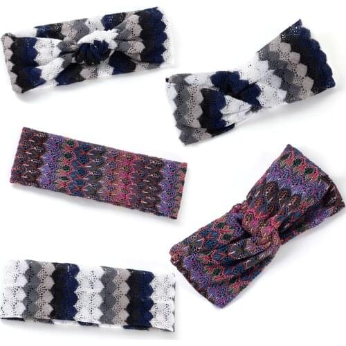 Geebro Popular Women Headband Boho Hollow Desgin Headbands Retro Hair Accessories Cross Turban Bandage Bandanas Hairband