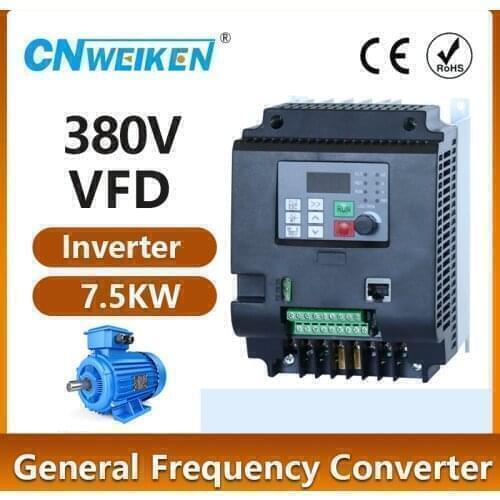 Convert 380V input to 380v three phase Output 7.5kw 10HP VFD Variable Frequency Drive Inverter