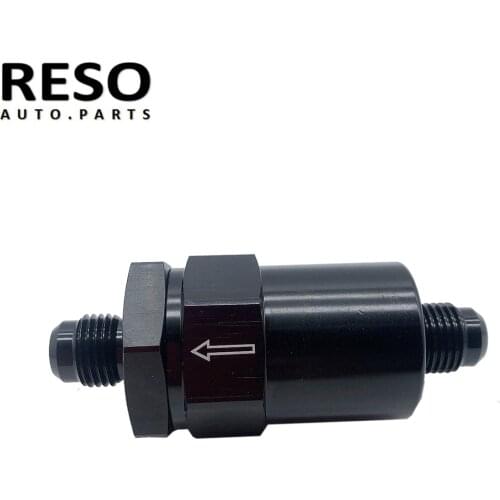 RESO - Fuel Filter AN6 Black 30 Micron Aluminum Fuel Filter 6 AN Universal