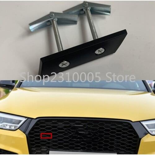S3 S4 S5 S6 S7 S8 RS3 RS4 RS5 RS6 RS7 RS8 RSQ3 RSQ5 RSQ7 TTRS Grille Emblem Car Styling Logo Bracket for Audi Honeycomb Badge