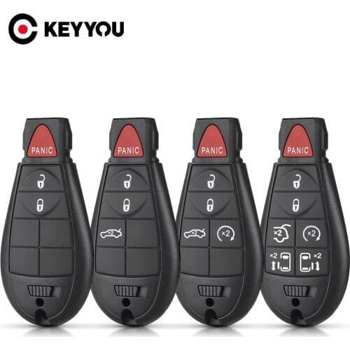 KEYYOU 6+1 Buttons Keyless Entry Smart Remote Key Case Entry Fob Key Shell Cover For Chrysler Town Country Dodge Grand Caravan