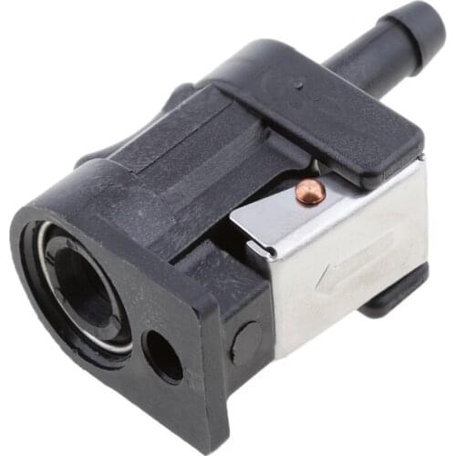 Outboard Motor Engine Fuel Line Tank Connector Black Plastic 6mm Hose Arrow Marked On Body Portable Practical for Yamaha