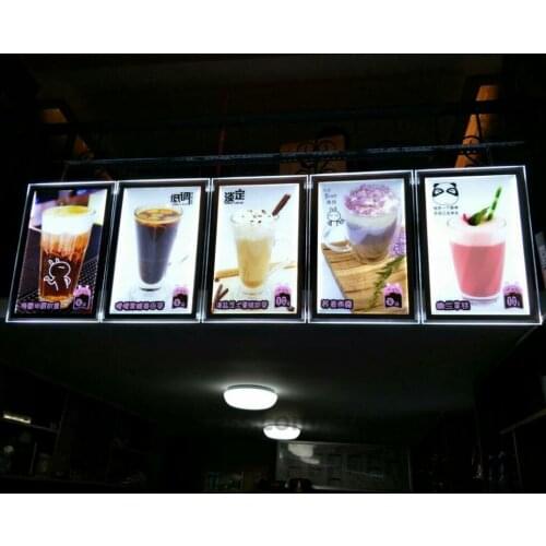 Fast Food Store LED Menu Display Light Boxes,Restaurant LED Illuminated Menu Boards Sign