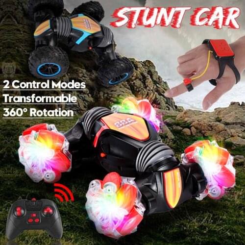4WD Stunt RC Car 360°Rotation Drift Gesture Induction Control Car Twisting Off-Road Vehicle RC Car for Kids Birthday Gift