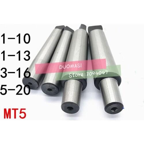 1PCS Reducing Drill Sleeve MT5 1-10MM/1-13MM/3-16MM/5-20mm Morse Taper Shank Drill Chuck Arbor Drilling Lathe Tool parts