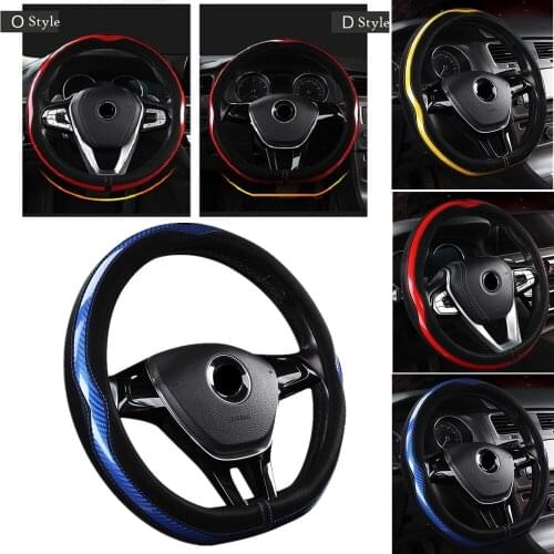 High Quality Car Steering Wheel Cover Non-slip D Shape O shape PU Leather for POLO GOLF 7 Scirocco Suzuki Swift Nissan Rogue